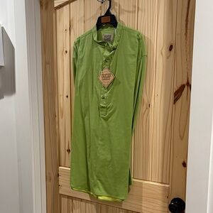 Lime Green Casual Button Down Shirt